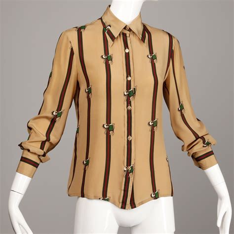 vintage gucci silk blouse